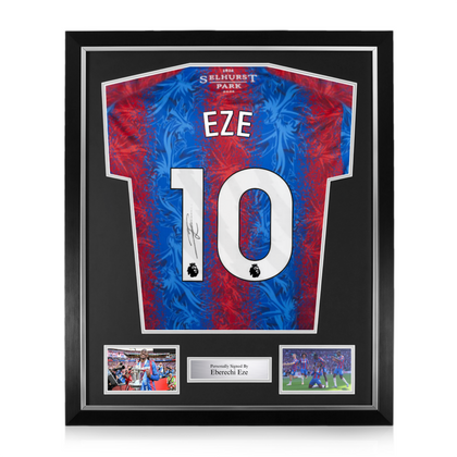 Eberechi Eze Signed Framed Crystal Palace 2024/25 Home Shirt