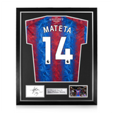 Jean-Philippe Mateta Signed Framed Display w/ Crystal Palace 2024/25 Home Shirt