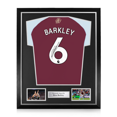 Ross Barkley Signed Framed Aston Villa 2024/25 Home Shirt