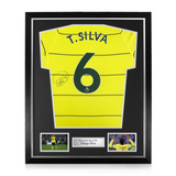 Thiago Silva Signed Framed Chelsea Shirt