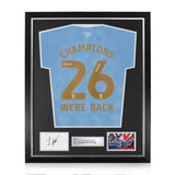 Liam Kitching Signed Framed Display w/ Home Champions 2025/26 Home Shirt