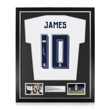 James Rodriguez Signed Framed Home 2015/16 Shirt w/ BAS Beckett Authentication