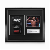 Ateba Gautier Signed Framed UFC Glove