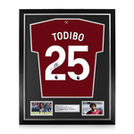 Jean-Clair Todibo Signed Framed West Ham United 2025/26 Home Shirt