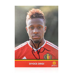 Divock Origi Signed 4x6 Belgium Clubcard