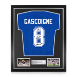 Paul Gascoigne Signed Framed 1994/96 Home Shirt w/ Gazza Inscription