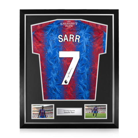 Ismaïla Sarr Signed Framed Crystal Palace 2024/25 Home Shirt