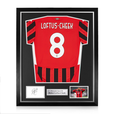 Ruben Loftus-Cheek Signed Framed Display w/ AC Milan 2024/25 Home Shirt