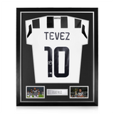 Carlos Tevez Signed Framed Juventus Home Shirt w/ BAS Beckett Authentication