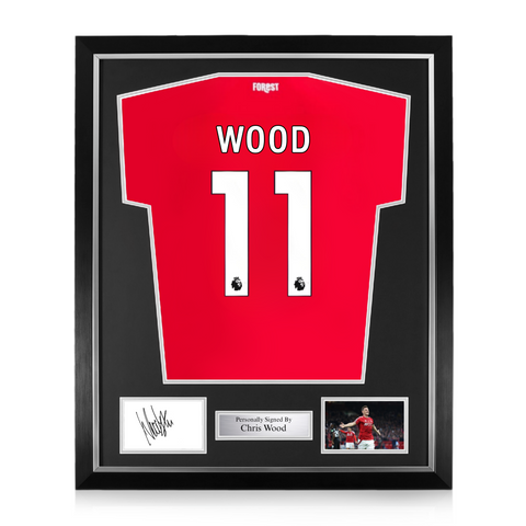 Chris Wood Signed Framed Display w/ Nottingham Forest 2024/25 Home Shirt