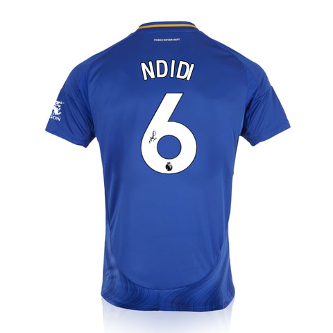 Wilfred Ndidi Signed Leicester City 2024/25 Home Shirt