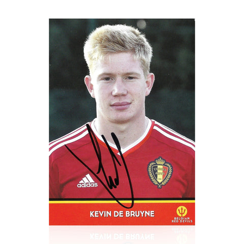Kevin De Bruyne Signed 4x6 Belgium Clubcard