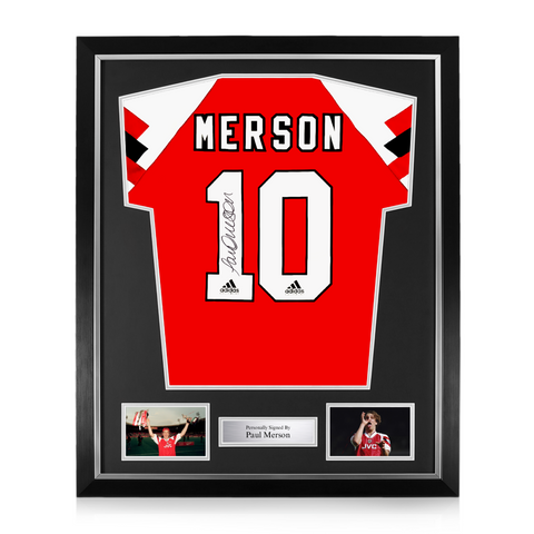 Paul Merson Signed Framed Arsenal FC Home Shirt
