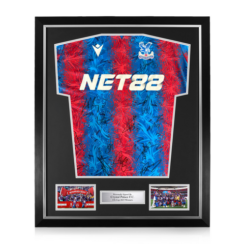 Crystal Palace F.C. Squad Signed Framed 2024/25 Home Shirt