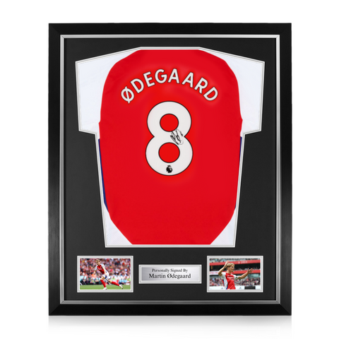 Martin Ødegaard Signed Framed Arsenal 2024/25 Home Shirt