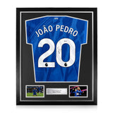 João Pedro Signed Framed 2025/26 Home Shirt w/ BAS Beckett Authentication