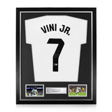 Vinicius Jr Signed Framed Real Madrid Home Shirt w/ BAS Beckett Authentication