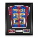 Crystal Palace F.C. Squad Signed Framed 2024/25 Winners 25 Home Shirt