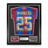 Crystal Palace F.C. Squad Signed Framed 2024/25 Winners 25 Home Shirt