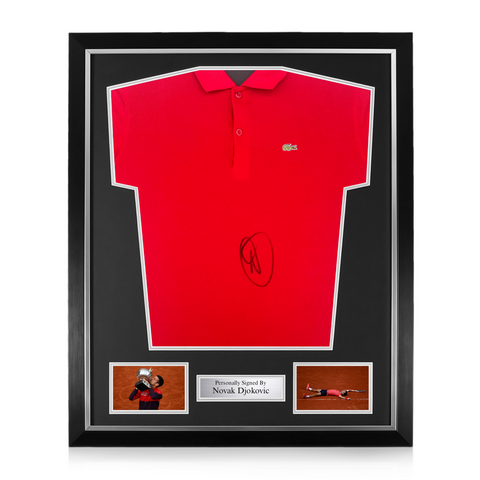 Novak Djokovic Signed Framed Shirt