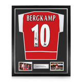 Dennis Bergkamp Signed Framed 2002/04 Home Shirt
