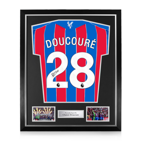 Cheick Doucoure Signed Framed Crystal Palace 2025/26 Home Shirt