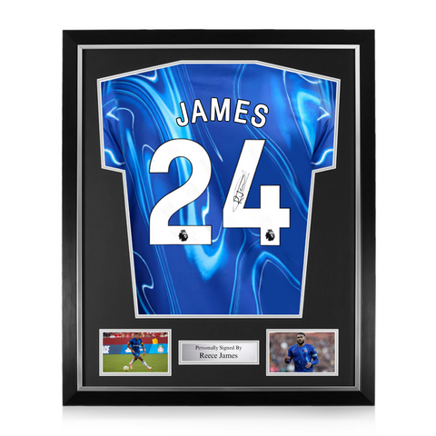 Reece James Signed Framed Chelsea 2024/25 Home Shirt