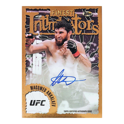 Magomed Ankalaev Signed Topps Finest Intimidators Auto card