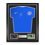 Enzo Fernandez Front Signed Framed Chelsea 2023/24 Home Shirt