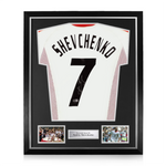 Andriy Shevchenko Signed Framed AC Milan Away Shirt w/ BAS Beckett Authentication