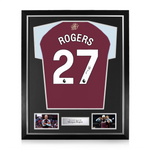 Morgan Rogers Signed Framed Aston Villa 2024/25 Home Shirt