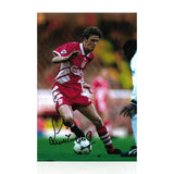 Steve McManaman signed 12x8