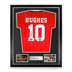 Mark Hughes Signed Framed Manchester United 1992 Home Shirt