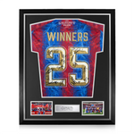 Crystal Palace F.C. Squad Signed Framed 2024/25 Winners 25 Home Shirt