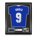 Fernando Torres Signed Framed Chelsea Home Shirt w/ BAS Beckett Authentication