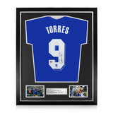 Fernando Torres Signed Framed Chelsea Home Shirt w/ BAS Beckett Authentication