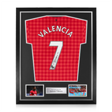 Antonio Valencia Signed Framed 2012/13 Home Shirt