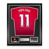 Rasmus Højlund Signed Framed Manchester United 2024/25 Home Shirt