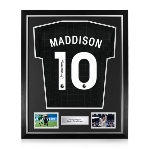 James Maddison Signed Framed Tottenham Hotspur 2025/26 Away Shirt