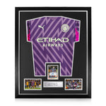 Ederson Moraes Signed Framed Display w/ Manchester City Goalkeeper Shirt