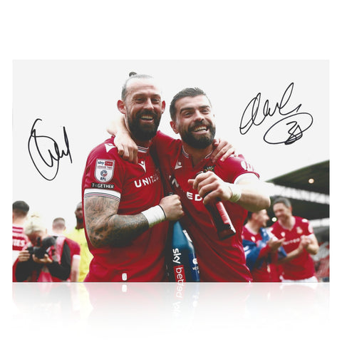 Elliot Lee and Steven Fletcher Signed A4 Photo