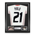 Andrea Pirlo Signed Framed AC Milan Away Shirt w/ BAS Beckett Authentication