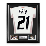 Andrea Pirlo Signed Framed AC Milan Away Shirt w/ BAS Beckett Authentication