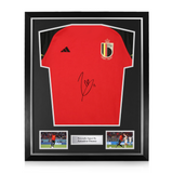 Amadou Onana Front Signed 2022 Belgium World Cup Home Shirt