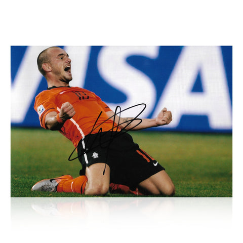 Wesley Sneijder Signed 12x8 Photo