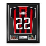 Kaka Signed Framed AC Milan Home Shirt w/ BAS Beckett Authentication