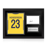 Dean Henderson Signed Framed Display with Shirt Back Photo