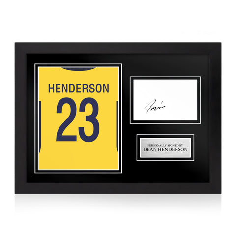 Dean Henderson Signed Framed Display with Shirt Back Photo