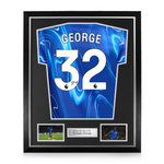 Tyrique George Signed Framed Chelsea 2024/25 Home Shirt