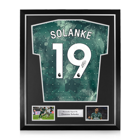 Dominic Solanke Signed Framed Tottenham Hotspur 2024/25 Third Shirt